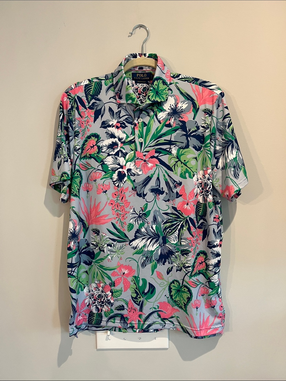 Polo Ralph Lauren Men’s Performance Polo Tropical Floral Print Polo - Size S